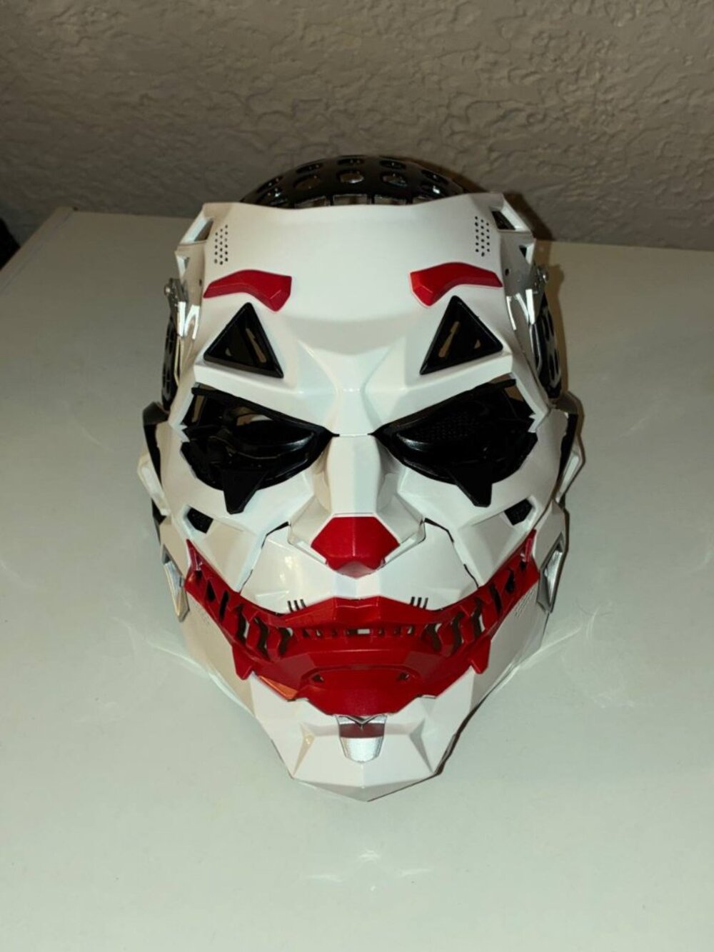 Cyberpunk Joker Mask Anime Cosplay Halloween Costume PVC Tech - New No Hair